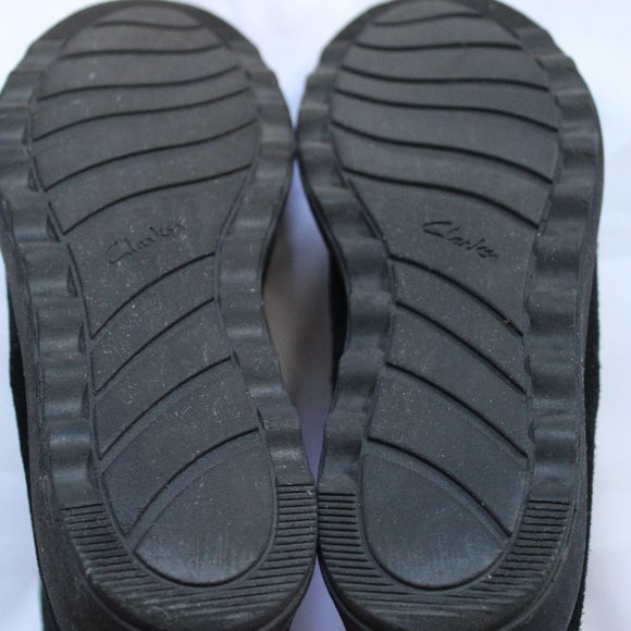 Women's Suede Wedge Ankle Bootie Black Size 7 - Picture 4 of 6